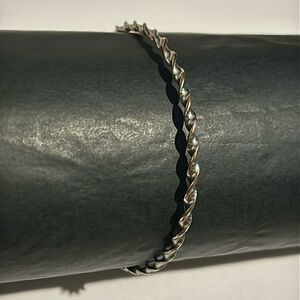 Women’s vintage dainty twisted stainless steel bangle‎ bracelet one size